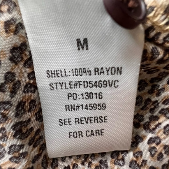 VICI Oversized Leopard Print Midi Shirt Dress Size Medium - Picture 4 of 11